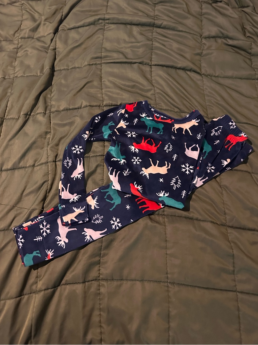 Cat & Jack Navy Blue Fleece Pajama Set